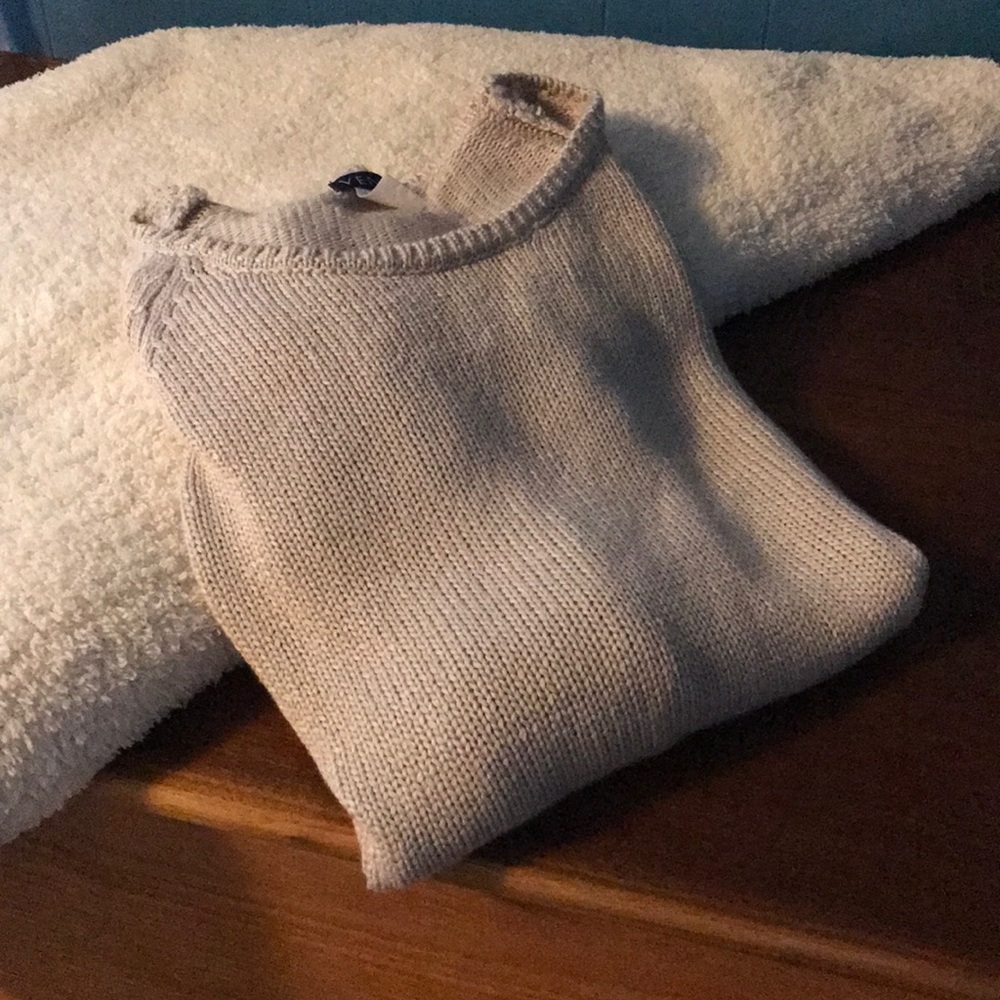 Venus crocheted open shoulder sweater